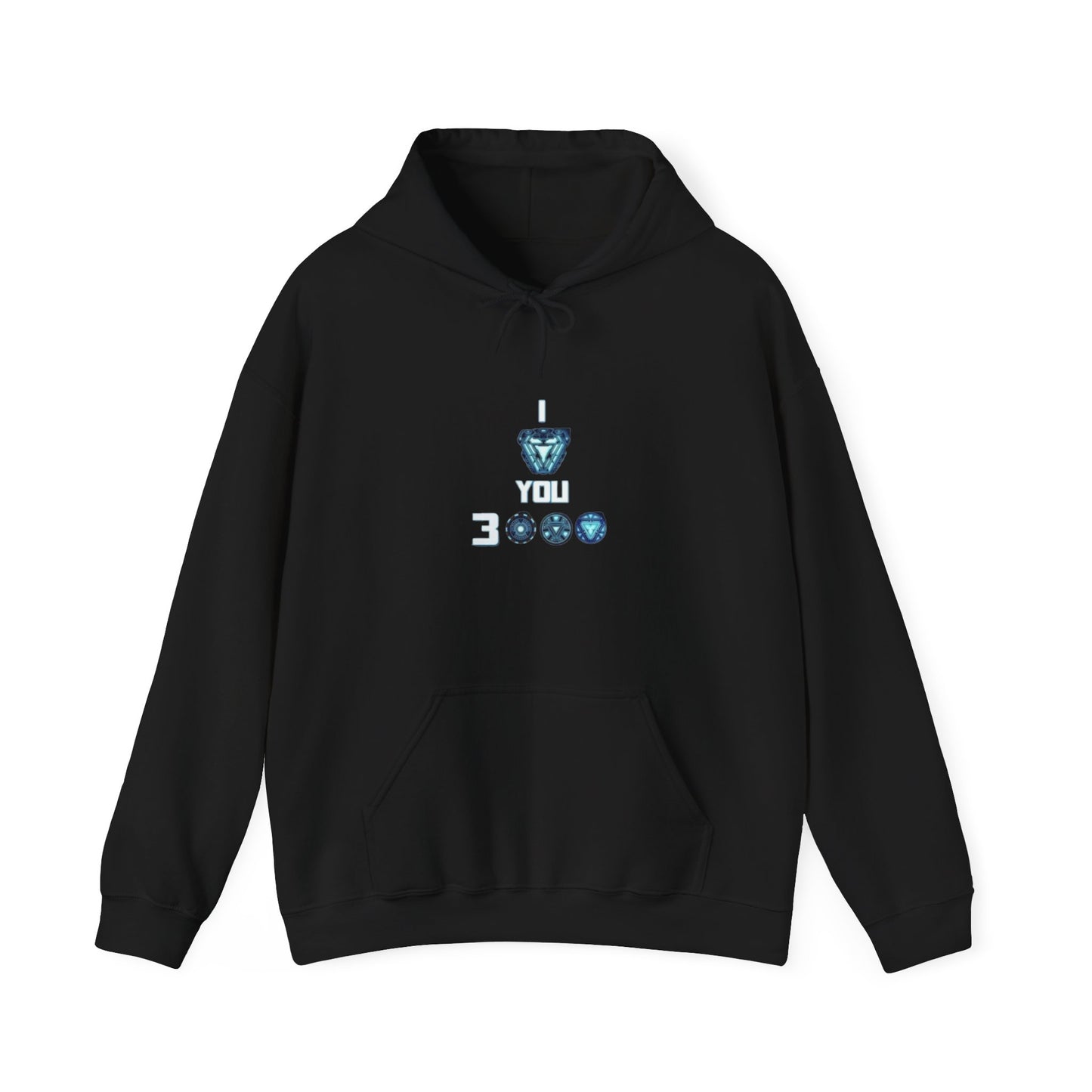 "I Love You 3000" Black Regular Hoodie "