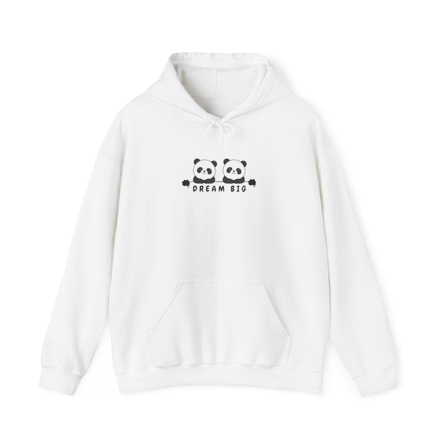 Panda Dreams White Regular Fit Hoodie for Women