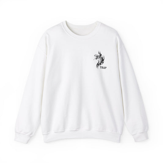 "Dragon Trap White Regular Fit Men Sweatshirt"