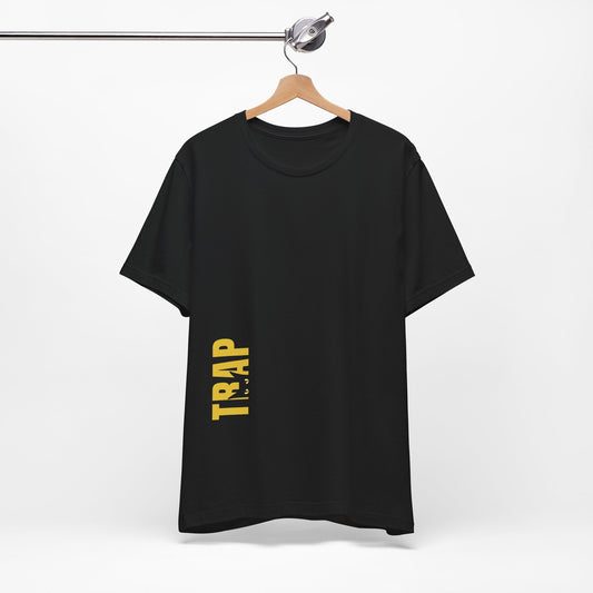 Black Oversized T-Shirt with Yellow Cat