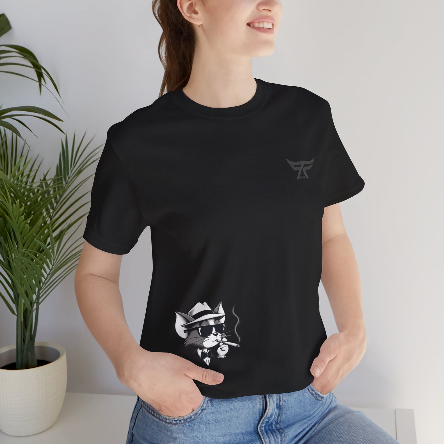 Black Oversized T-Shirt with Tom :