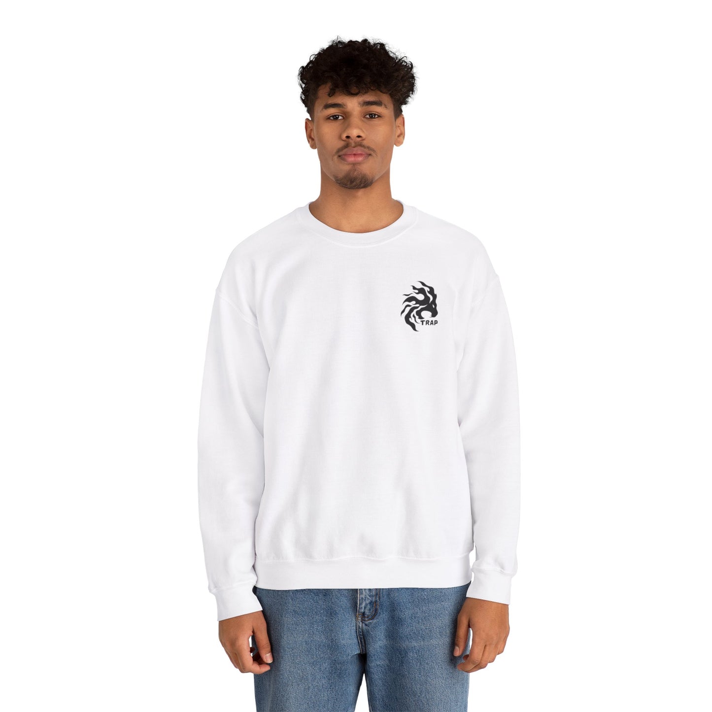 "Lion Trap White Regular Fit Men Sweatshirt"