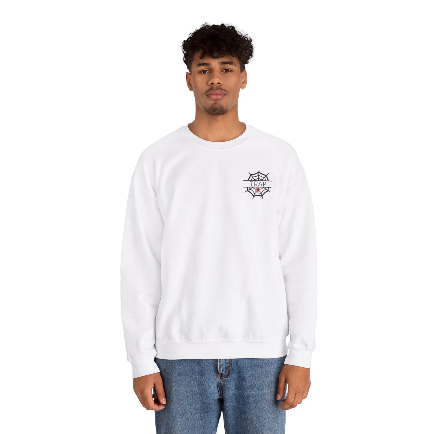 "Net Trap Regular Fit White Sweatshirt"