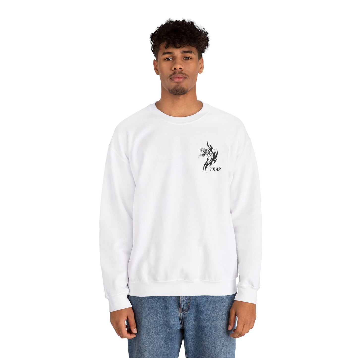 "Dragon Trap White Regular Fit Men Sweatshirt"