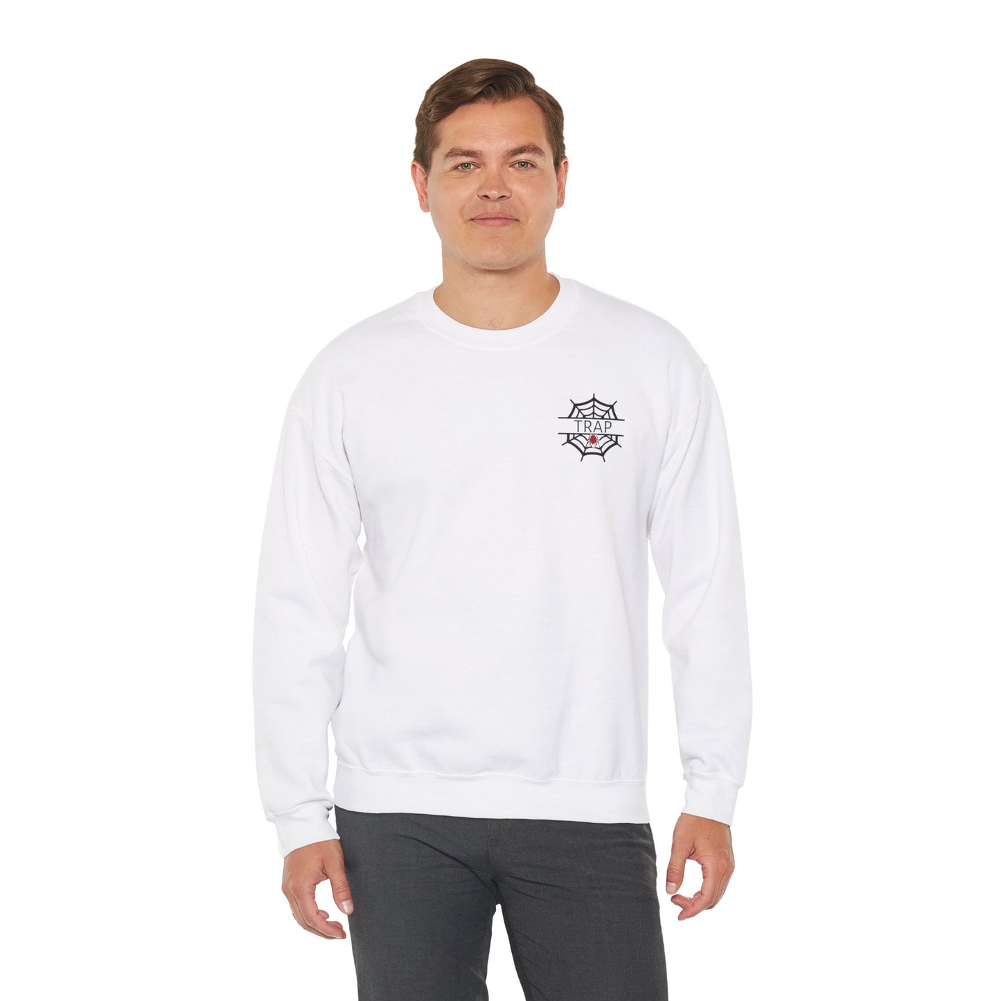 "Net Trap Regular Fit White Sweatshirt"