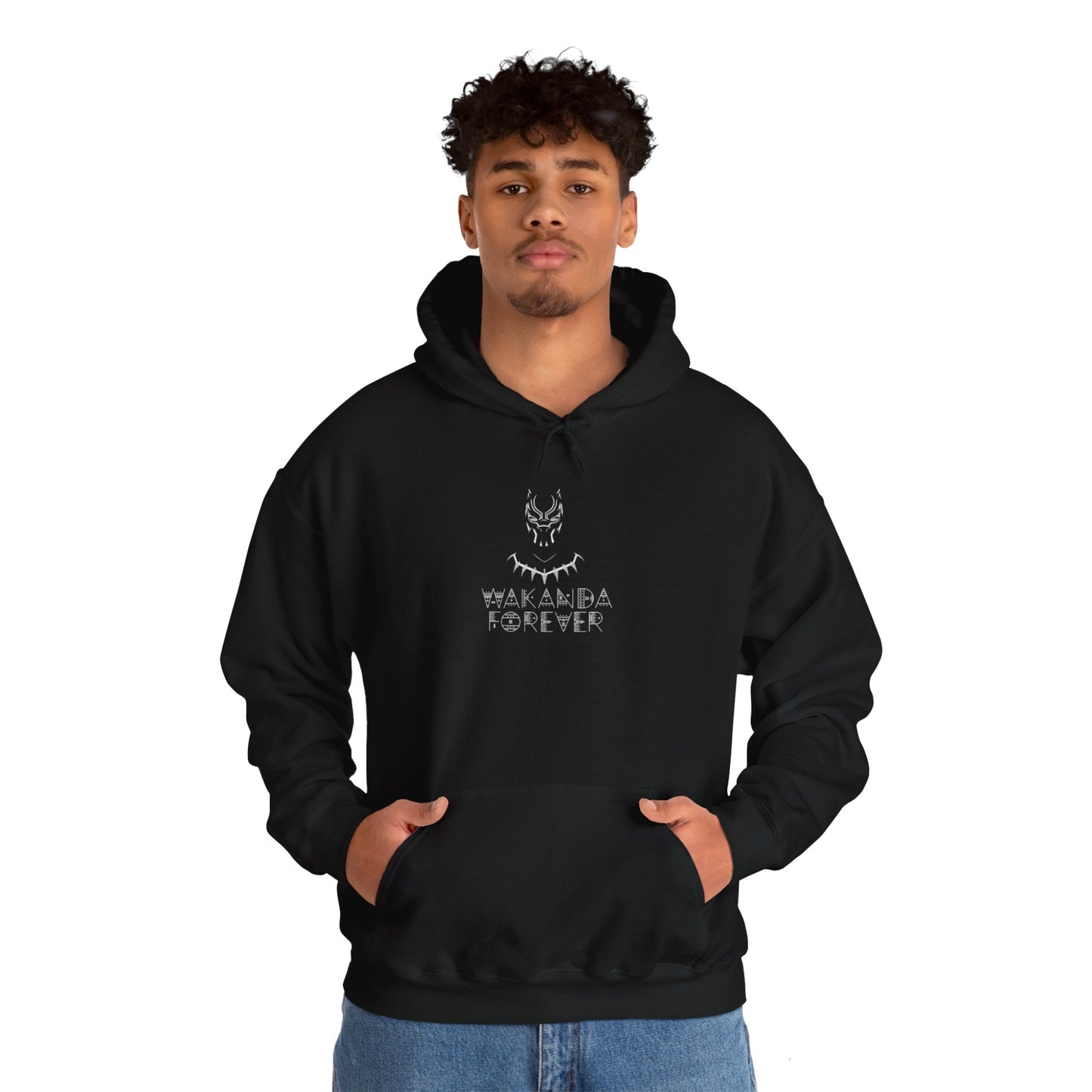 "Forever Wakanda Black Regular Fit Hoodie"